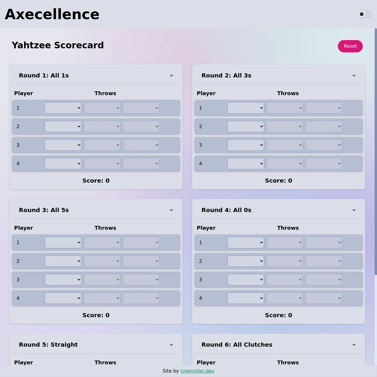 axe throwing scorecard website